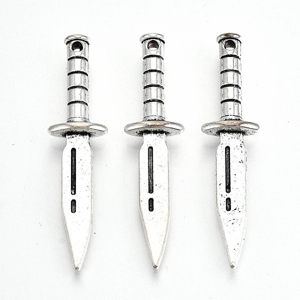 PandaHall Tibetan Style Alloy Pendants, Lead Free & Cadmium Free, Knife, Antique Silver, 39x9.5x4.5mm, Hole: 1.2mm, about 250pcs/500g Alloy...
PandaHall Tibetan Style Alloy Pendants, Lead Free & Cadmium Free, Knife, Antique Silver, 39x9.5x4.5mm, Hole: 1.2mm, about 250pcs/500g Alloy...