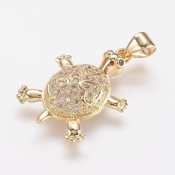 PandaHall Brass Micro Pave Cubic Zirconia Pendants, Tortoise, Real 18K Gold Plated, 22.5x15.5x4mm, Hole: 3.5x4mm Brass+Cubic Zirconia..., Clear
PandaHall Brass Micro Pave Cubic Zirconia Pendants, Tortoise, Real 18K Gold Plated, 22.5x15.5x4mm, Hole: 3.5x4mm Brass+Cubic Zirconia..., Clear