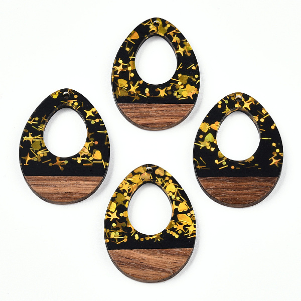 PandaHall Opaque Resin & Walnut Wood Pendants, Hollow Teardrop Charms with Paillettes, Black, 37.5x28x3.5mm, Hole: 2mm Resin+Wood Teardrop...
PandaHall Opaque Resin & Walnut Wood Pendants, Hollow Teardrop Charms with Paillettes, Black, 37.5x28x3.5mm, Hole: 2mm Resin+Wood Teardrop...