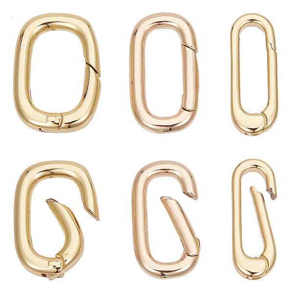 PandaHall HOBBIESAY 6Pcs 3 Styles Brass Spring Gate Rings, Cadmium Free & Nickel Free & Lead Free, Oval, Real 18K Gold Plated...
PandaHall HOBBIESAY 6Pcs 3 Styles Brass Spring Gate Rings, Cadmium Free & Nickel Free & Lead Free, Oval, Real 18K Gold Plated...