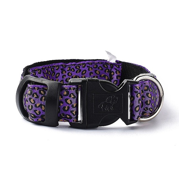 PandaHall Adjustable Polyester LED Dog Collar, with Water Resistant Flashing Light and Plastic Buckle, Built-in Battery, Leopard Print..., Purple
PandaHall Adjustable Polyester LED Dog Collar, with Water Resistant Flashing Light and Plastic Buckle, Built-in Battery, Leopard Print..., Purple