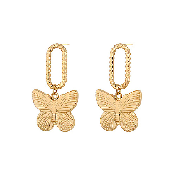 PandaHall Titanium Steel Dangle Stud Earrings, Butterfly, Golden, 32.1x17.8mm Titanium Steel Butterfly
PandaHall Titanium Steel Dangle Stud Earrings, Butterfly, Golden, 32.1x17.8mm Titanium Steel Butterfly