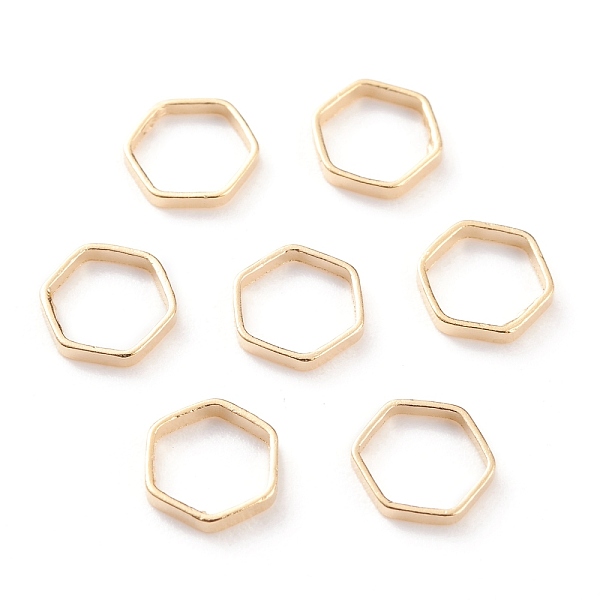PandaHall Brass Linking Rings, Long-Lasting Plated, Hexagon, Real 24K Gold Plated, 7x6x1mm, Inner Diameter: 5x5mm Brass Hexagon
PandaHall Brass Linking Rings, Long-Lasting Plated, Hexagon, Real 24K Gold Plated, 7x6x1mm, Inner Diameter: 5x5mm Brass Hexagon