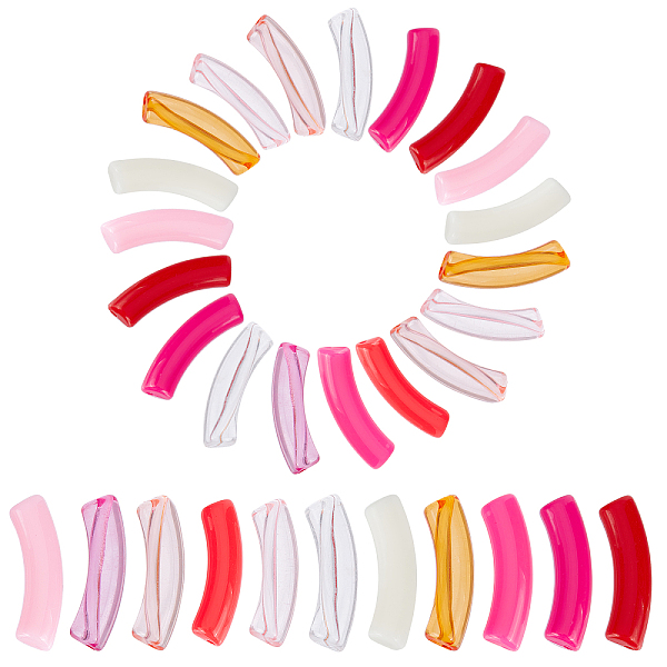 PandaHall PH 154pcs Curved Bamboo Beads, 11 Color Acrylic Tube Beads Pink Chunky Slide Beads Noodle Loose Spacer Beads for Valentine Summer..., Multicolor
PandaHall PH 154pcs Curved Bamboo Beads, 11 Color Acrylic Tube Beads Pink Chunky Slide Beads Noodle Loose Spacer Beads for Valentine Summer..., Multicolor