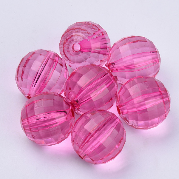 PandaHall Transparent Acrylic Beads, Faceted, Round, Hot Pink, 10x10mm, Hole: 1.9mm, about 878pcs/500g Acrylic Round Pink
PandaHall Transparent Acrylic Beads, Faceted, Round, Hot Pink, 10x10mm, Hole: 1.9mm, about 878pcs/500g Acrylic Round Pink