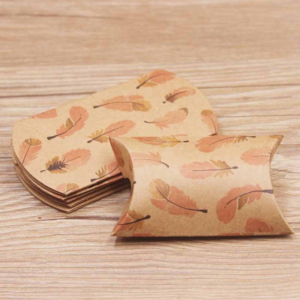 PandaHall Paper Pillow Candy Boxes, Gift Boxes, for Wedding Favors Baby Shower Birthday Party Supplies, Feather Pattern, 8x5.5x2cm Paper..., Orange
PandaHall Paper Pillow Candy Boxes, Gift Boxes, for Wedding Favors Baby Shower Birthday Party Supplies, Feather Pattern, 8x5.5x2cm Paper..., Orange