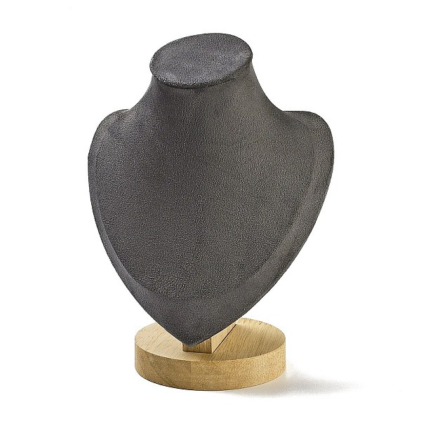PandaHall Microfiber Necklace Display Stands, Desktio Bust Shaped Necklace Holder with Wood Base, Gray, 14x8.5x18.5cm Cloth Gray
PandaHall Microfiber Necklace Display Stands, Desktio Bust Shaped Necklace Holder with Wood Base, Gray, 14x8.5x18.5cm Cloth Gray