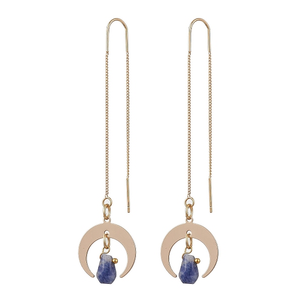 PandaHall Natural Blue Spot Jasper Teardrop Dangle Stud Earrings, Golden Brass Moon Ear Thread, 80x18mm Blue Spot Jasper Moon
PandaHall Natural Blue Spot Jasper Teardrop Dangle Stud Earrings, Golden Brass Moon Ear Thread, 80x18mm Blue Spot Jasper Moon
