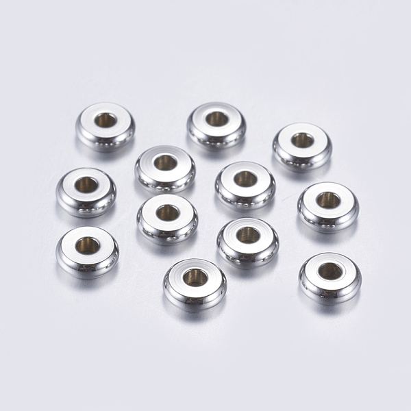 PandaHall 304 Stainless Steel Spacer Beads, Flat Round, Stainless Steel Color, 6x2mm, Hole: 1.8mm 304 Stainless Steel Flat Round
PandaHall 304 Stainless Steel Spacer Beads, Flat Round, Stainless Steel Color, 6x2mm, Hole: 1.8mm 304 Stainless Steel Flat Round