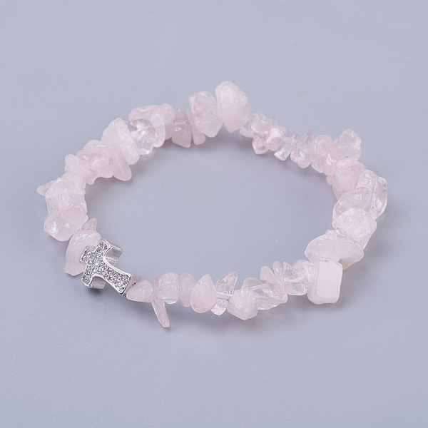 PandaHall Natural Rose Quartz Beads Stretch Bracelets, with Brass Micro Pave Cubic Zirconia Beads, Chip and Cross, Platinum, 2-1/8 inch...
PandaHall Natural Rose Quartz Beads Stretch Bracelets, with Brass Micro Pave Cubic Zirconia Beads, Chip and Cross, Platinum, 2-1/8 inch...