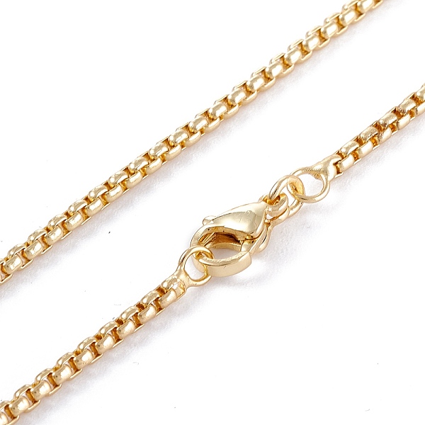 PandaHall Brass Box Chain Necklaces, with Lobster Claw Clasps, Long-Lasting Plated, Real 18K Gold Plated, 17.32 inch(44cm), 2mm Brass
PandaHall Brass Box Chain Necklaces, with Lobster Claw Clasps, Long-Lasting Plated, Real 18K Gold Plated, 17.32 inch(44cm), 2mm Brass