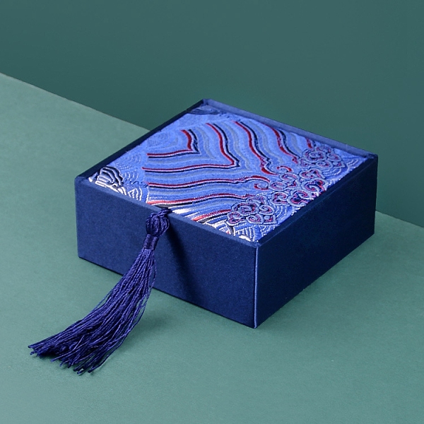 PandaHall Chinese Style Wave Brocade & Satin Box, for Bracelet, Earring, Square, Dark Blue, 10x10x4cm Cloth Square
PandaHall Chinese Style Wave Brocade & Satin Box, for Bracelet, Earring, Square, Dark Blue, 10x10x4cm Cloth Square