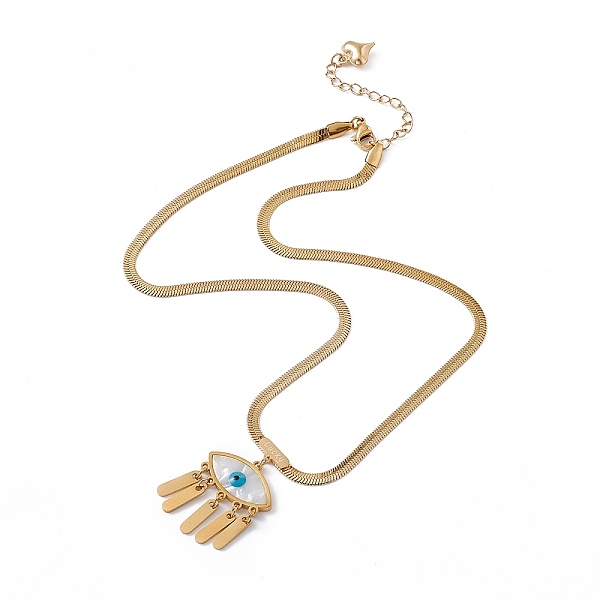 PandaHall Enamel Evil Eye Pendant Necklace with Herringbone Chains, 304 Stainless Steel Lucky Jewelry for Women, Golden, 15.75 inch(40cm)..., White
PandaHall Enamel Evil Eye Pendant Necklace with Herringbone Chains, 304 Stainless Steel Lucky Jewelry for Women, Golden, 15.75 inch(40cm)..., White