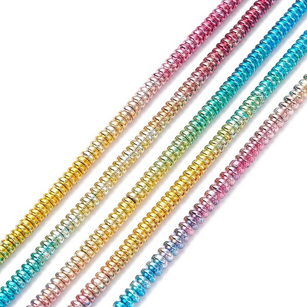 PandaHall Rainbow Color Electroplate Non-magnetic Synthetic Hematite Beads Strands, Rondelle, Multi-color Plated, 4.5x2mm, Hole: 1mm, about...
PandaHall Rainbow Color Electroplate Non-magnetic Synthetic Hematite Beads Strands, Rondelle, Multi-color Plated, 4.5x2mm, Hole: 1mm, about...