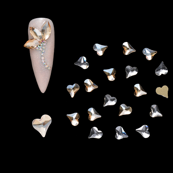 PandaHall Flat Back Glass Rhinestone Cabochons, Nail Art Decoration Accessories, Faceted, Heart, Mixed Color, 7x6x2mm, 20pcs/bag Glass Heart..., Multicolor
PandaHall Flat Back Glass Rhinestone Cabochons, Nail Art Decoration Accessories, Faceted, Heart, Mixed Color, 7x6x2mm, 20pcs/bag Glass Heart..., Multicolor