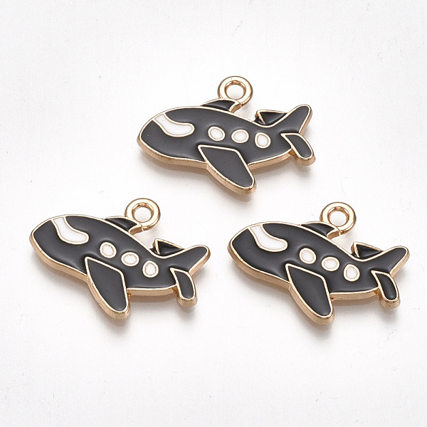 PandaHall Alloy Airliner Pendants, Cadmium Free & Lead Free, with Enamel, Passenger Airplane, Light Gold, Black, 16x21x2mm, Hole: 2mm...
PandaHall Alloy Airliner Pendants, Cadmium Free & Lead Free, with Enamel, Passenger Airplane, Light Gold, Black, 16x21x2mm, Hole: 2mm...