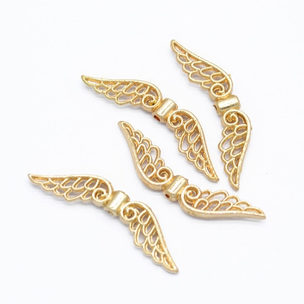 PandaHall Tibetan Style Alloy Beads, Wing, Light Gold, 31x8x2mm, Hole: 1.2mm Alloy Wing
PandaHall Tibetan Style Alloy Beads, Wing, Light Gold, 31x8x2mm, Hole: 1.2mm Alloy Wing