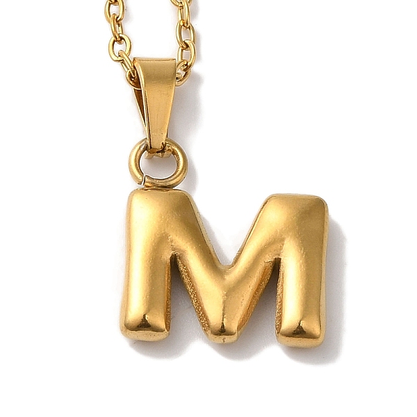 PandaHall Vacuum Plating 201 Stainless Steel Necklaces, Letter, Letter M, 17.80 inch(45.2cm), Pendant: 24x13.5x3mm 201 Stainless Steel...
PandaHall Vacuum Plating 201 Stainless Steel Necklaces, Letter, Letter M, 17.80 inch(45.2cm), Pendant: 24x13.5x3mm 201 Stainless Steel...
