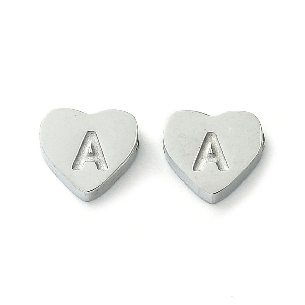 PandaHall 316L Surgical Stainless Steel Beads, Love Heart with Letter Bead, Stainless Steel Color, Letter A, 5.5x6.5x2.5mm, Hole: 1.4mm 316L...
PandaHall 316L Surgical Stainless Steel Beads, Love Heart with Letter Bead, Stainless Steel Color, Letter A, 5.5x6.5x2.5mm, Hole: 1.4mm 316L...