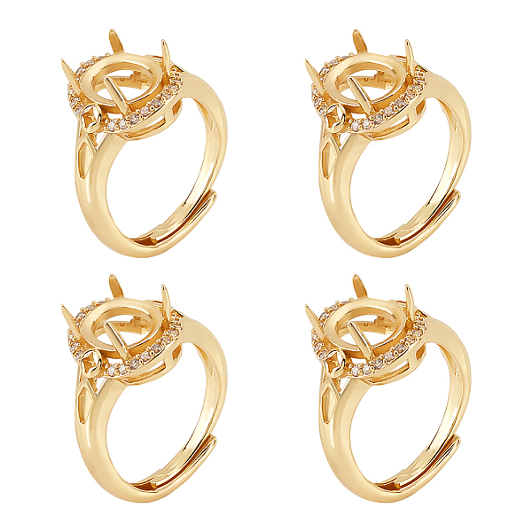 PandaHall 4 Pcs Claw Ring Blank, 18.5mm Adjustable Brass Ring Bases Golden Clear Cubic Zirconia Finger Ring Components Micro Pave Oval Ring...
PandaHall 4 Pcs Claw Ring Blank, 18.5mm Adjustable Brass Ring Bases Golden Clear Cubic Zirconia Finger Ring Components Micro Pave Oval Ring...