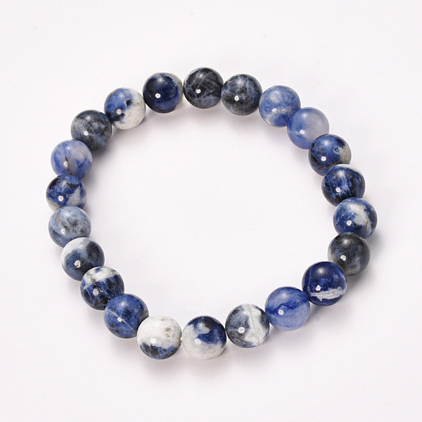 PandaHall Natural Sodalite Beaded Stretch Bracelets, Round, 2-1/8 inch(55mm), Bead: 8~9mm Sodalite
PandaHall Natural Sodalite Beaded Stretch Bracelets, Round, 2-1/8 inch(55mm), Bead: 8~9mm Sodalite