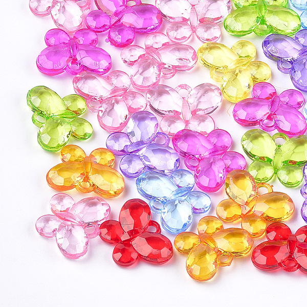 PandaHall Transparent Acrylic Pendants, Faceted, Butterfly, Mixed Color, 21x27x6.5mm, Hole: 3mm, about 260pcs/500g Acrylic Butterfly..., Multicolor
PandaHall Transparent Acrylic Pendants, Faceted, Butterfly, Mixed Color, 21x27x6.5mm, Hole: 3mm, about 260pcs/500g Acrylic Butterfly..., Multicolor