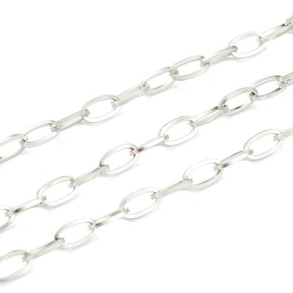 PandaHall 304 Stainless Steel Cable Chain, Unwelded, with Spool, Flat Oval, Stainless Steel Color, 10x5.5x1mm, 32.8 Feet(10m)/roll 304...
PandaHall 304 Stainless Steel Cable Chain, Unwelded, with Spool, Flat Oval, Stainless Steel Color, 10x5.5x1mm, 32.8 Feet(10m)/roll 304...