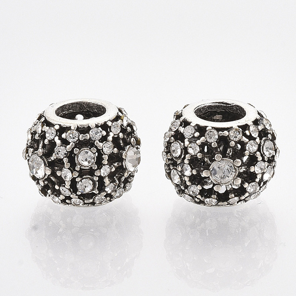 PandaHall Antique Silver Plated Alloy European Beads, with Rhinestones, Large Hole Beads, Rondelle, Crystal, 11x8.5mm, Hole: 4.5mm..., Clear
PandaHall Antique Silver Plated Alloy European Beads, with Rhinestones, Large Hole Beads, Rondelle, Crystal, 11x8.5mm, Hole: 4.5mm..., Clear