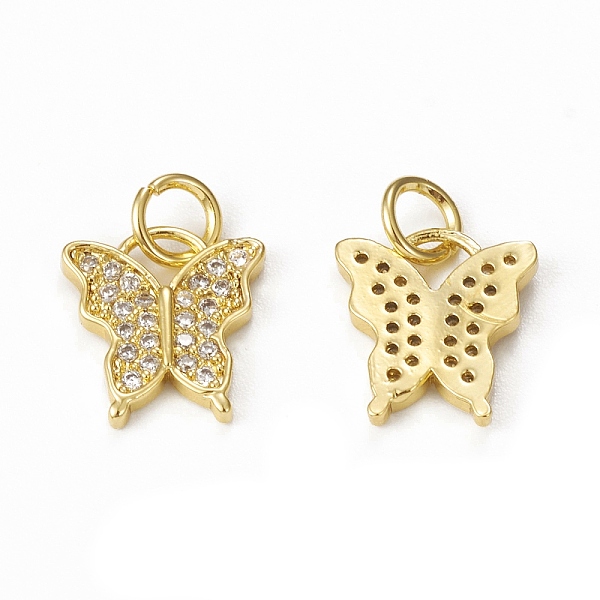 PandaHall Brass Micro Pave Cubic Zirconia Charms, with Jump Ring, Butterfly Charm, Golden, 11x10.5x1.5mm, Hole: 3mm Brass+Cubic Zirconia..., Clear
PandaHall Brass Micro Pave Cubic Zirconia Charms, with Jump Ring, Butterfly Charm, Golden, 11x10.5x1.5mm, Hole: 3mm Brass+Cubic Zirconia..., Clear