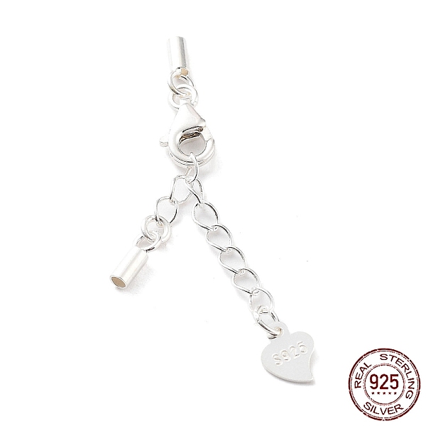 PandaHall 925 Sterling Silver Curb Chain Extender, End Chains with Lobster Claw Clasps and Cord Ends, Heart Chain Tabs, with S925 Stamp...
PandaHall 925 Sterling Silver Curb Chain Extender, End Chains with Lobster Claw Clasps and Cord Ends, Heart Chain Tabs, with S925 Stamp...