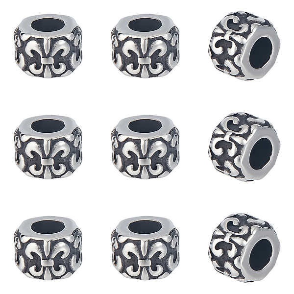 PandaHall Unicraftale 304 Stainless Steel European Beads, Large Hole Beads, Column with Fleur De Lis, Antique Silver, 9x6.5mm, Hole: 4.5mm...
PandaHall Unicraftale 304 Stainless Steel European Beads, Large Hole Beads, Column with Fleur De Lis, Antique Silver, 9x6.5mm, Hole: 4.5mm...