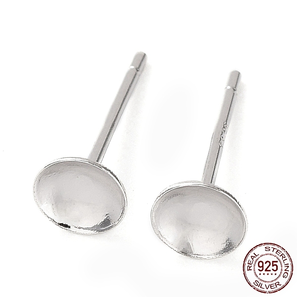 PandaHall Rhodium Plated 925 Sterling Silver Stud Earring Findings, Flat Round Earring Settings, for Bead, with S925 Stamp, Real Platinum...
PandaHall Rhodium Plated 925 Sterling Silver Stud Earring Findings, Flat Round Earring Settings, for Bead, with S925 Stamp, Real Platinum...