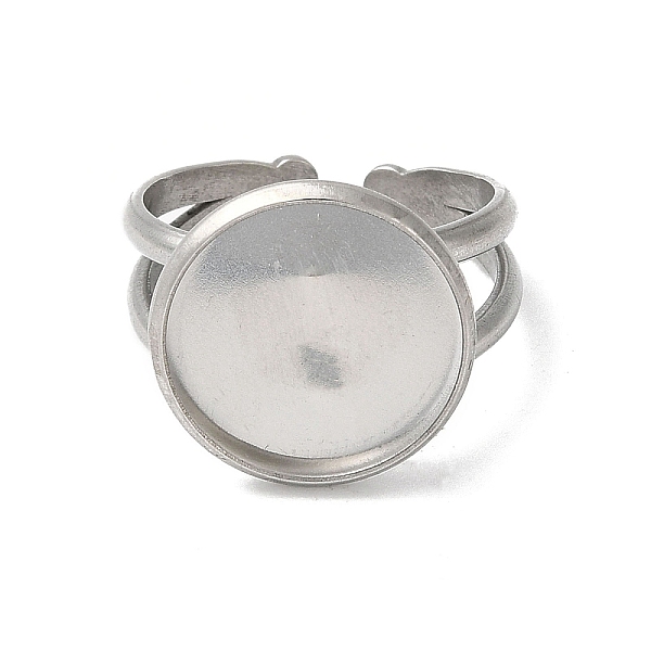 PandaHall 304 Stainless Steel Cuff Ring Settings, Round, Stainless Steel Color, Tray: 14mm, 2.8~7.5mm, Inner Diameter: 18mm 304 Stainless...
PandaHall 304 Stainless Steel Cuff Ring Settings, Round, Stainless Steel Color, Tray: 14mm, 2.8~7.5mm, Inner Diameter: 18mm 304 Stainless...