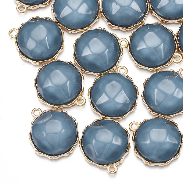 PandaHall Resin Pendants, with Alloy Findings, Half Round, Light Gold, Steel Blue, 25x22x10mm, Hole: 2mm Alloy+Resin Half Round
PandaHall Resin Pendants, with Alloy Findings, Half Round, Light Gold, Steel Blue, 25x22x10mm, Hole: 2mm Alloy+Resin Half Round