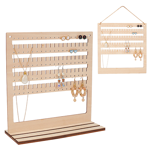 PandaHall Assembled Wooden Wall Mounted Earring Display Racks, Jewelry Organizer Hanging Holder for Earring Necklace Bracelet Storage, with..., Orange
PandaHall Assembled Wooden Wall Mounted Earring Display Racks, Jewelry Organizer Hanging Holder for Earring Necklace Bracelet Storage, with..., Orange