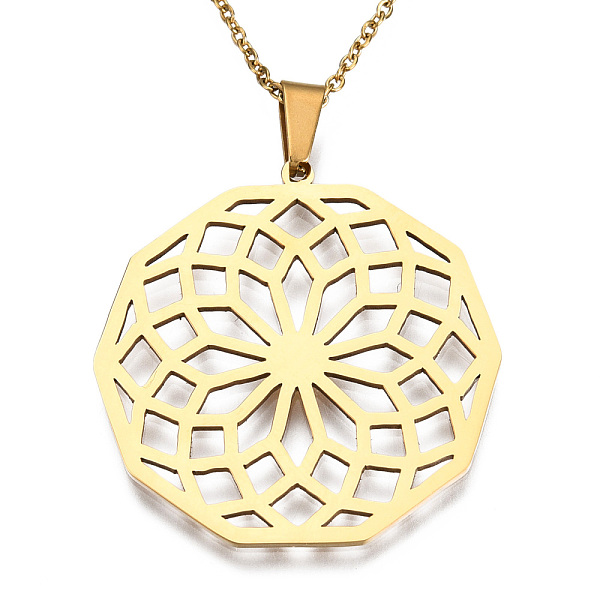 PandaHall 201 Stainless Steel Pendant Necklaces, with Cable Chains and Lobster Claw Clasps, Seed of Life, Golden, 17.71 inch(45cm), 1.5mm...
PandaHall 201 Stainless Steel Pendant Necklaces, with Cable Chains and Lobster Claw Clasps, Seed of Life, Golden, 17.71 inch(45cm), 1.5mm...