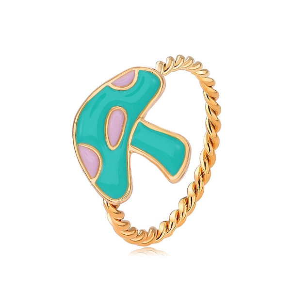 PandaHall Enamel Mushroom Finger Ring, Golden Alloy Jewelry for Women, Dark Turquoise, Inner Diameter: 17mm Alloy
PandaHall Enamel Mushroom Finger Ring, Golden Alloy Jewelry for Women, Dark Turquoise, Inner Diameter: 17mm Alloy