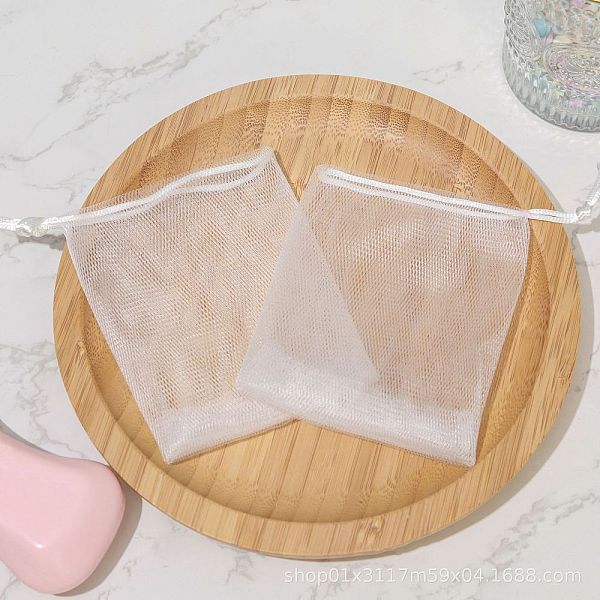 PandaHall PE Foaming Nets, Soap Saver Mesh Bag, Double Layer Bubble Foam Nets, for Body Facial Cleaning, White, 11x9cm Plastic Rectangle...
PandaHall PE Foaming Nets, Soap Saver Mesh Bag, Double Layer Bubble Foam Nets, for Body Facial Cleaning, White, 11x9cm Plastic Rectangle...