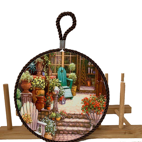 PandaHall Oil Painting Style Porcelain Hot Pads, Heat Resistant, Cup Mats, with Rope, Flat Round with Flower, Colorful, 170mm Porcelain...
PandaHall Oil Painting Style Porcelain Hot Pads, Heat Resistant, Cup Mats, with Rope, Flat Round with Flower, Colorful, 170mm Porcelain...