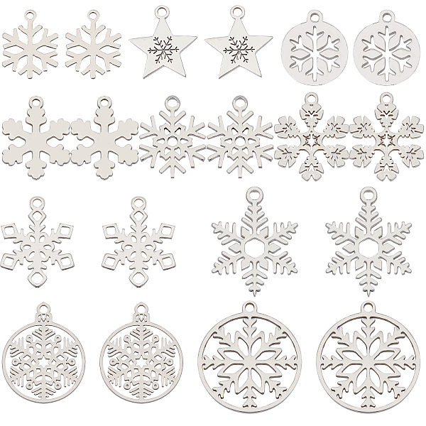 PandaHall SUNNYCLUE 20Pcs 10 Style Christmas 201 & 304 Stainless Steel Pendants, Snowflake, Stainless Steel Color, 14~22x11.7~20x1mm, Hole...
PandaHall SUNNYCLUE 20Pcs 10 Style Christmas 201 & 304 Stainless Steel Pendants, Snowflake, Stainless Steel Color, 14~22x11.7~20x1mm, Hole...