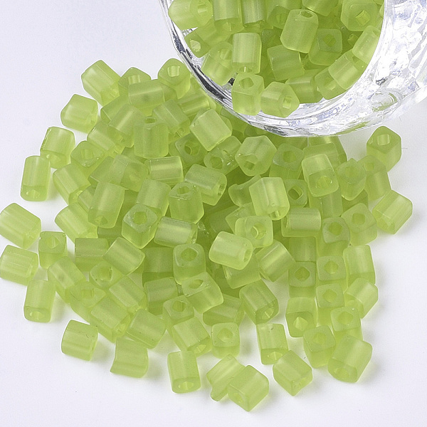 PandaHall 6/0 Transparent Glass Seed Beads, Frosted Colours, Square Hole, Cube, Yellow Green, 6/0, 3~5x3~4x3~4mm, Hole: 1.2~1.4mm, about...
PandaHall 6/0 Transparent Glass Seed Beads, Frosted Colours, Square Hole, Cube, Yellow Green, 6/0, 3~5x3~4x3~4mm, Hole: 1.2~1.4mm, about...