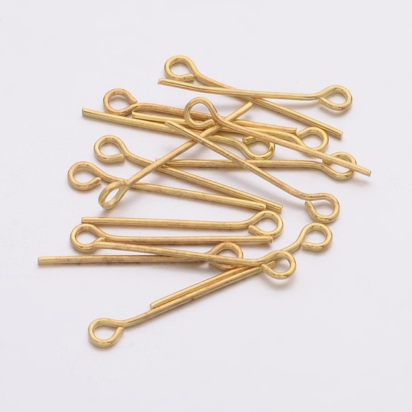 PandaHall Iron Eye Pin, Cadmium Free & Lead Free, Golden, 20x0.7mm, Hole: 2mm, about 9700pcs/1000g Iron
PandaHall Iron Eye Pin, Cadmium Free & Lead Free, Golden, 20x0.7mm, Hole: 2mm, about 9700pcs/1000g Iron