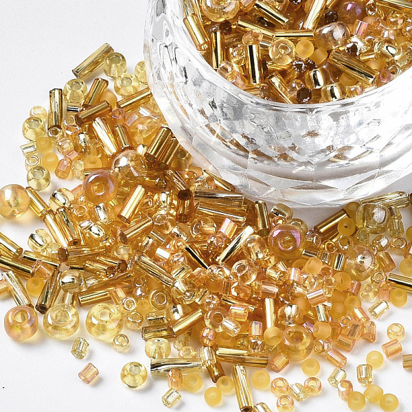 PandaHall Glass Seed Beads, Mixed Style, Mixed Shapes, Goldenrod, 1~7x2~4mm, Hole: 0.7~1mm, about 450g/pound Glass Mixed Shapes Gold
PandaHall Glass Seed Beads, Mixed Style, Mixed Shapes, Goldenrod, 1~7x2~4mm, Hole: 0.7~1mm, about 450g/pound Glass Mixed Shapes Gold