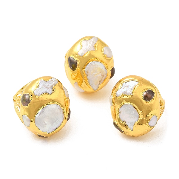 PandaHall Brass Twist Oval Dome Adjustable Rings with Natural Pearl, Long-Lasting Plated, Golden, Inner Diameter: 18mm Brass Oval
PandaHall Brass Twist Oval Dome Adjustable Rings with Natural Pearl, Long-Lasting Plated, Golden, Inner Diameter: 18mm Brass Oval