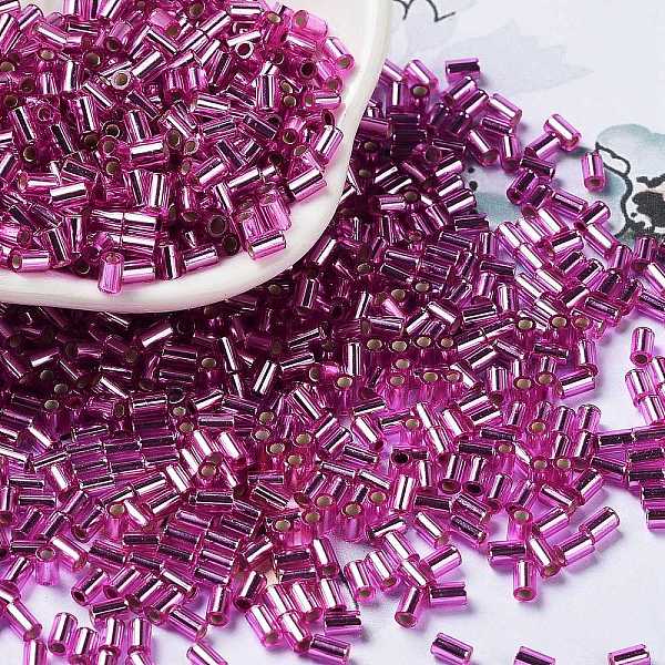 PandaHall Baking Paint Glass Round Bugle Beads, Silver Lined, Tube, Dark Orchid, 3.5~3.8x2~2.5mm, Hole: 1.2mm Glass
PandaHall Baking Paint Glass Round Bugle Beads, Silver Lined, Tube, Dark Orchid, 3.5~3.8x2~2.5mm, Hole: 1.2mm Glass