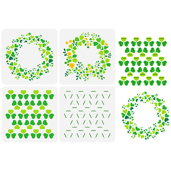 PandaHall 4Pcs 4 Styles PET Hollow Out Drawing Painting Stencils, for DIY Scrapbook, Photo Album, Clover, 150x150mm, 1pc/style Plastic..., Black
PandaHall 4Pcs 4 Styles PET Hollow Out Drawing Painting Stencils, for DIY Scrapbook, Photo Album, Clover, 150x150mm, 1pc/style Plastic..., Black