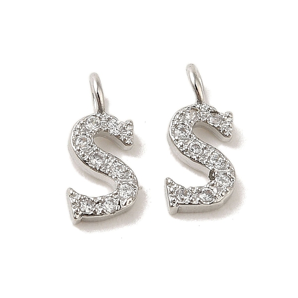 PandaHall Initial Letter Brass Micro Pave Cubic Zirconia Pendants, Letter S, 9~10x4~10x1.5~2mm, Hole: 1.5mm Brass+Cubic Zirconia Letter S..., Clear
PandaHall Initial Letter Brass Micro Pave Cubic Zirconia Pendants, Letter S, 9~10x4~10x1.5~2mm, Hole: 1.5mm Brass+Cubic Zirconia Letter S..., Clear