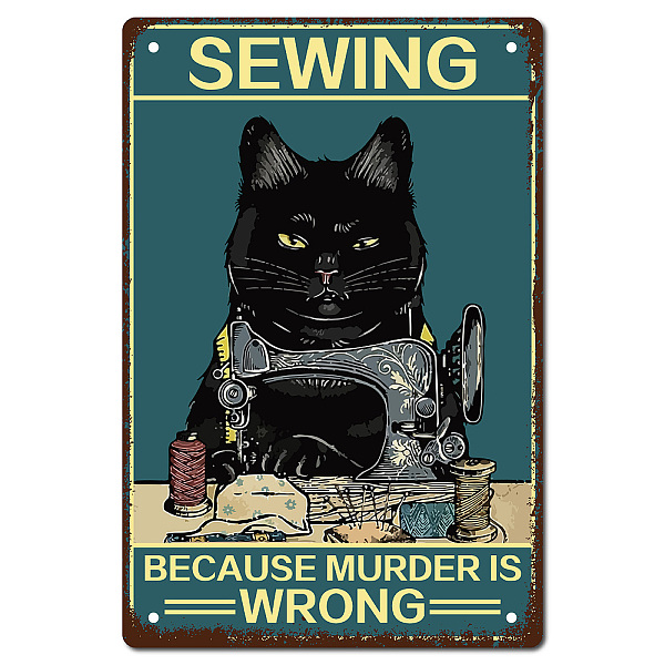 PandaHall CREATCABIN Black Cat Metal Tin Sign Sewing Because Murder is Wrong Metal Poster Vintage Retro Art Mural Hanging Iron Painting...
PandaHall CREATCABIN Black Cat Metal Tin Sign Sewing Because Murder is Wrong Metal Poster Vintage Retro Art Mural Hanging Iron Painting...