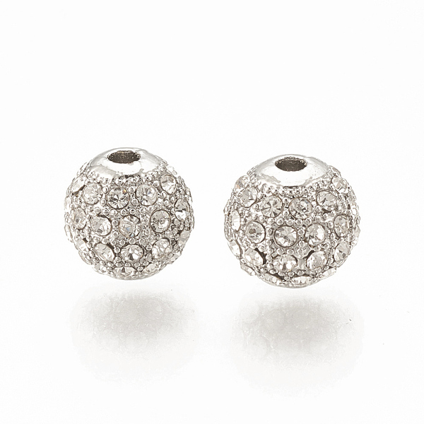 PandaHall Alloy Bead, with Rhinestone, Round, Crystal, Platinum, 8x8mm, Hole: 1.5mm Alloy+Rhinestone Round Clear
PandaHall Alloy Bead, with Rhinestone, Round, Crystal, Platinum, 8x8mm, Hole: 1.5mm Alloy+Rhinestone Round Clear