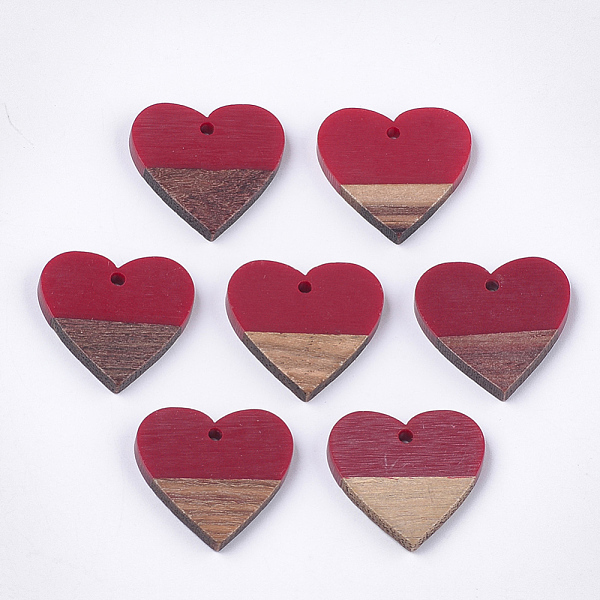 PandaHall Resin & Walnut Wood Pendants, Heart, Brown, 24x25x3.5~4mm, Hole: 2mm Resin+Wood Heart Brown
PandaHall Resin & Walnut Wood Pendants, Heart, Brown, 24x25x3.5~4mm, Hole: 2mm Resin+Wood Heart Brown